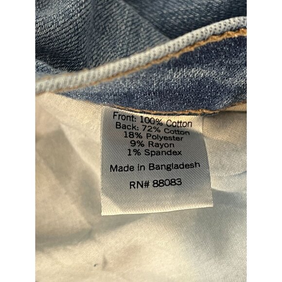 SO Curvy Mom High Rise Ripped Distressed Stretch Jeans Size 7 28W Medium Wash - Picture 7 of 11